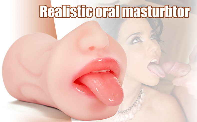 Realistic oral masturbator