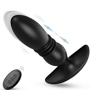 3 Thrusting 12 Vibrating Silicone Prostate Massager with Remote Control