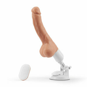 ARES 7 Vibrating Thrusting Curved Dildo with Mountable Suction Cup