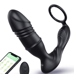 Mason - APP Control Thrusting Vibrating Prostate Massager Cock Ring with Raised Dots