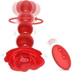 Bestvibe 10 Vibrations and 360° Twisting Silicone Anal Beads