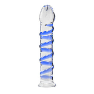 Bestvibe Crystal Glass Dildo with Suction Cups for G-spot Stimulation 6.88 Inches