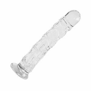 Bestvibe Transparent Silicone Dildo with Raised Texture 5.9 Inch