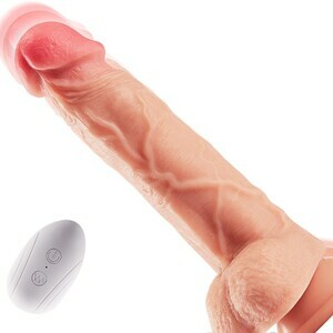 Thrusting Dildo Vibrator with Rotation and Heating Sex Toys 8.26 Inch
