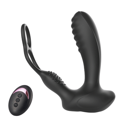 Bestvibe 10 Vibrations Heating Function Versatile Anal Plug with Dual Cock Ring