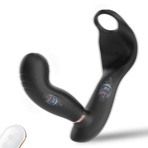 Wild Wind 7 Vibrating 7  Pulsating Balls Cock Ring Prostate Anal Massager