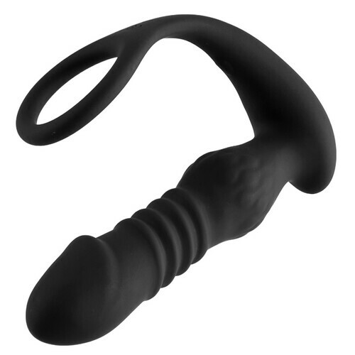 Bestvibe 10 Thrusting Vibrating Prostate Massager with Cock Ring and Remote Control