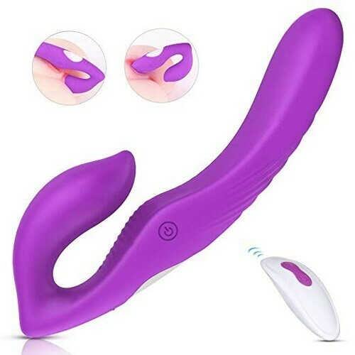 Bestvibe 9 Speed Strapless Strap-On Dildo Double End Vibrator Remote Control