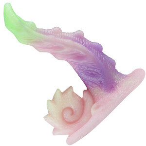 Zane 7.48 Inch Bendy Snail Silicone Rainbow Dildo with Suction Cup