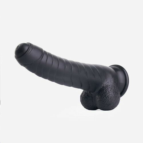 Bestvibe 7.9-Inch Black Foreskin Masturbation Dildo