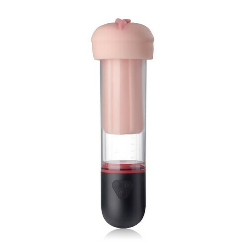 S-HANDE 9 Vibrating 9 Sucking Pussy-Shaped Sleeve Male Enlargement Pump